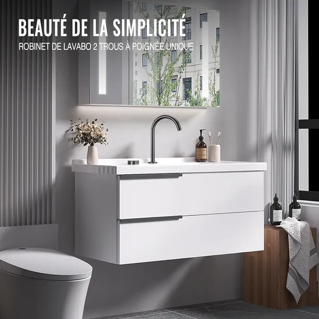 Robinet de lavabo en métal – vue 3