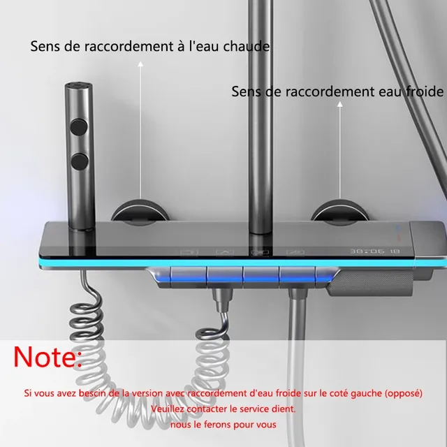 Ensemble de douche froide et chaude en laiton avec… – vue 6