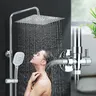 Ensemble de douche à effet pluie simple chromé