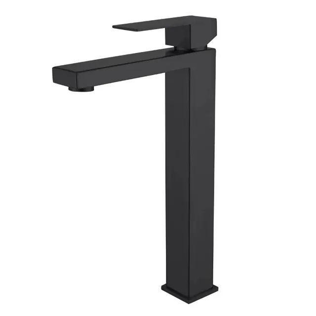 Robinet de lavabo de salle de bains noir mat – vue 3