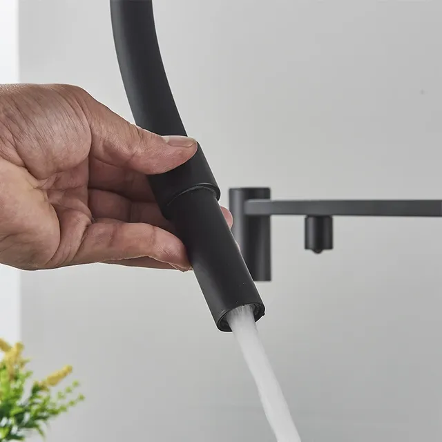 Robinet de cuisine filtré noir – vue 3