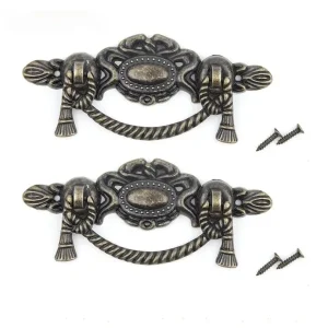 Poignée de meuble rétro, bouton de porte market, poignées d&rsquo;armoire, quincaillerie de cuisine, panneau Chi, 2 pièces