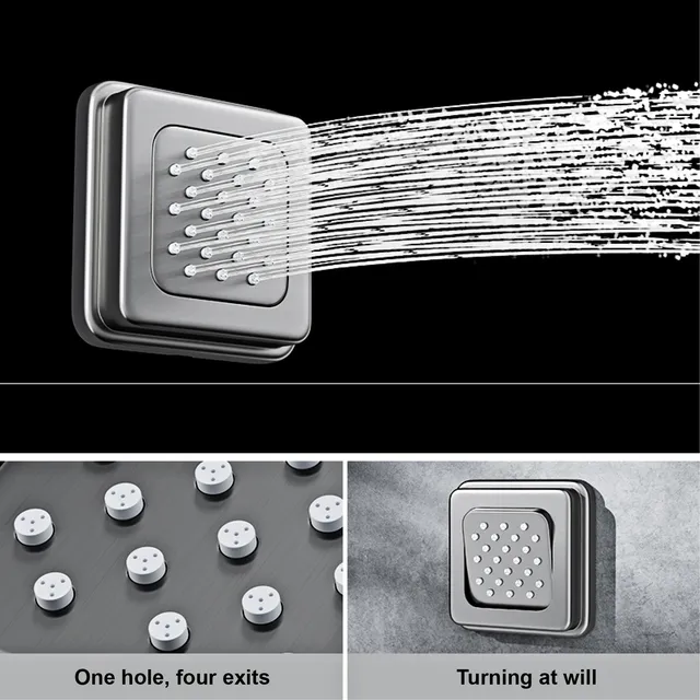 Système de douche thermostatique en laiton gris pistolet… – vue 6