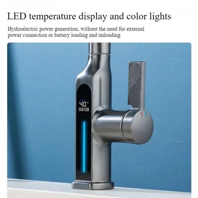 Mitigeur monocommande lavabo évier bec coudé acier… – vue 7