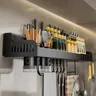 Support rangement mural cuisine inox brossé gris… – vue 4