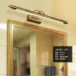 Rétro LED miroir phare résistant à l&rsquo;humidité étanche salle de bain applique américaine rétro Rocker sculpté miroir armoire lampes