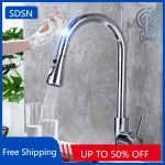 Robinets mélangeurs de cuisine Chrome Touch, robinet en acier inoxydable 304, robinet mitigeur d&rsquo;évier de cuisine extractible chaud et froid, capteur tactile sur robinet de cuisine