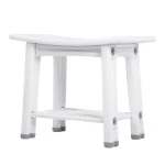 Bancs de douche HDPS, chaise de douche Durable, espaces de rangement à 2 niveaux et double poignées, tabouret étanche avec coussinets antidérapants pour le rasage