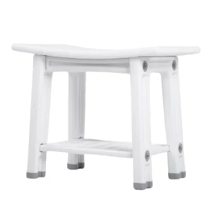 Bancs de douche HDPS, chaise de douche Durable, espaces de rangement à 2 niveaux et double poignées, tabouret étanche avec coussinets antidérapants pour le rasage Bancs de douche HDPS, chaise de douche Durable, espaces de rangement à 2 niveaux et double poignées, tabouret étanche avec coussinets antidérapants pour le rasage