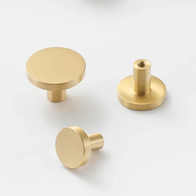 Bouton de porte d'armoire en laiton brossé – vue 4