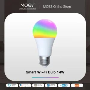Ampoule LED intelligente wi-fi, lampe à intensité variable, 14W RGB C + W E27, couleur changeante, 2700K-6500K, Tuya Smart App, fonctionne avec Alexa Google Ampoule LED intelligente wi-fi, lampe à intensité variable, 14W RGB C + W E27, couleur changeante, 2700K-6500K, Tuya Smart App, fonctionne avec Alexa Google