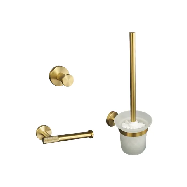 Ensemble accessoires salle bain mural acier inoxydable… – vue 6