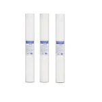 Lot 3 cartouches filtre sédiment polypropylène PP 5 microns 20 pouces remplacement compatible osmose inverse domestique cylindrique blanc texturé fin
