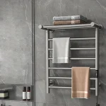 Chauffe-serviettes électrique Smart Metropolitan T1, acier inoxydable 304, réglage 30-70 °C, synchronisation 1-9H, 50*66*23.5cm, 110V, 220V