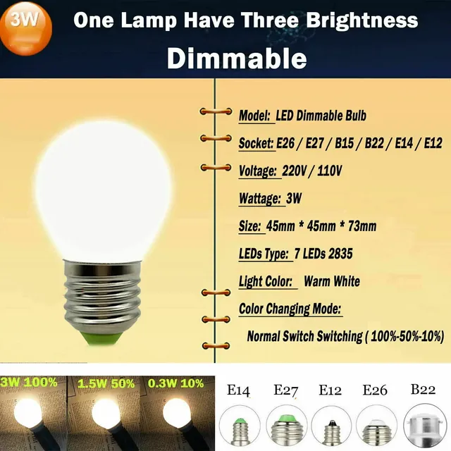 Lampe LED blanche colorée à trois niveaux – vue 6
