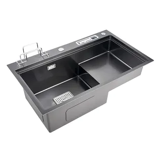 Évier de cuisine haut et bas