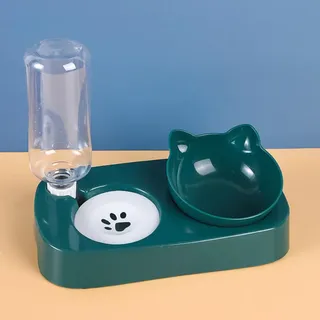 Bols doubles pour chat avec support