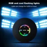 Haut-parleur de douche Bluetooth Portable, étanche IPX4, avec ventouse, lumières LED, basse stéréo 3D, sans fil, pour salle de bain, pour téléphone