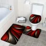 Ensemble de salle de bain rouge abstrait moderne – vue 2