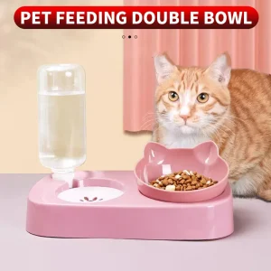 1 pièce-cuiseur pour chat Double bol pour chien eau potable automatique pour chiens et chats alimentation Double bol, adapté aux animaux de compagnie 1 pièce-cuiseur pour chat Double bol pour chien eau potable automatique pour chiens et chats alimentation Double bol, adapté aux animaux de compagnie