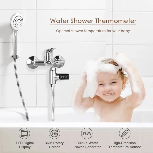 Affichage numérique de la température de la douche à LED – vue 3