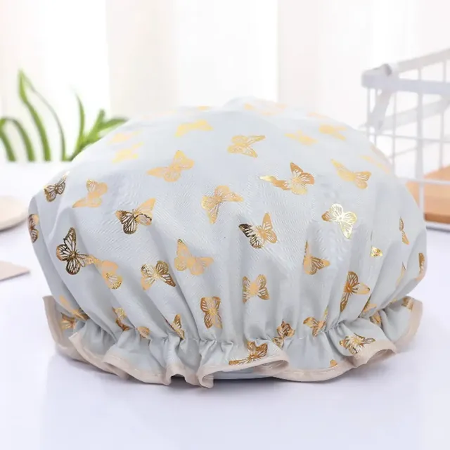 Bonnet douche imperméable doublure EVA satinée brillante… – vue 3