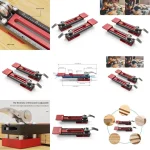 Jauge revêtement panneau mural réglable aluminium compact portable réutilisable précision perçage collage montage rails parallèles levier came graduation métrique impériale