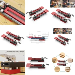 Jauge revêtement panneau mural réglable aluminium compact portable réutilisable précision perçage collage montage rails parallèles levier came graduation métrique impériale