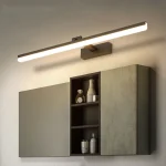 HOWall-Lampe de courtoisie miroir moderne, lumières LED, or, argent, noir, 220V, 40cm, 50cm, 60cm, 70cm, 80cm, 90cm