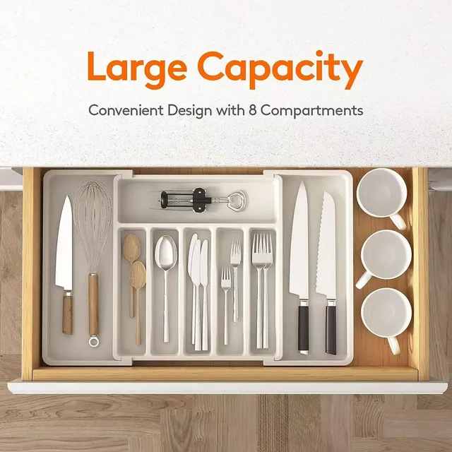 Organisateur tiroir extensible couverts ustensiles… – vue 2