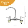 Robinet mélangeur cuisine laiton massif chromé double… – vue 2