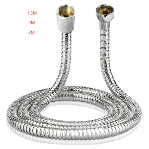 Tuyau de douche Flexible en acier inoxydable, Long salle de bains, Extension de tuyau d&rsquo;eau, tuyau de plomberie, Tube de traction, accessoires de salle de bains
