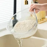 Filtre de lavage de riz avec poignée, gadget de cuisine, bassin de rinçage, panier de vidange, ménage, lavage de vaisselle, fruits, évier de base
