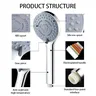 Pommeau douche main design moderne tête ronde plate… – vue 5