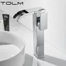 TOLM robinets de lavabo dorés brossés – vue 3