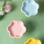 Bol en céramique pour chat avec support, avec motif floral, bol à pied haut pour animaux de compagnie, mignon, grande capacité, bassin d&rsquo;alimentation pour chien, plat de collation