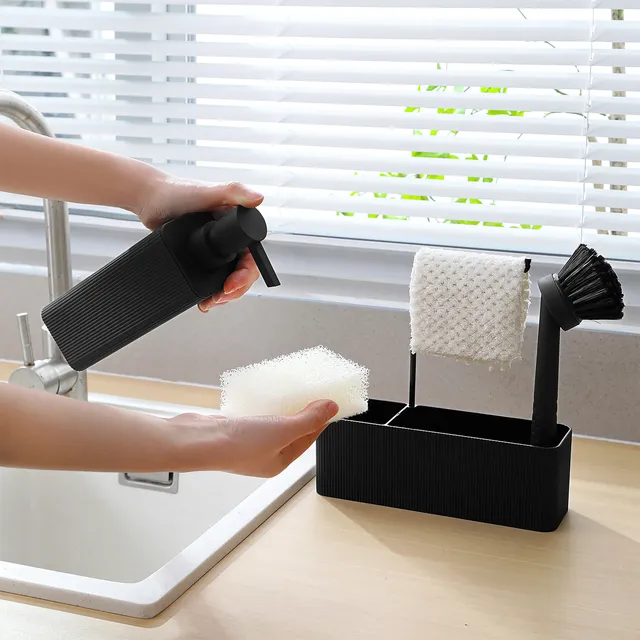 Distributeur de savon de cuisine noir mat-Include… – vue 3