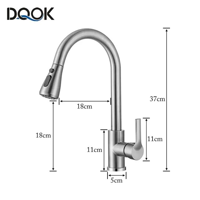 Mitigeur cuisine monobloc bec haut noir mat douchette… – vue 5