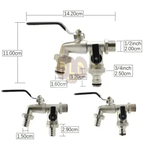 Robinet de jardin extérieur 1 entrée 2 sorties robinet antigel avec double mamelon en laiton couleur bleue robinet d’eau outils de jardin Robinet de jardin extérieur 1 entrée 2 sorties robinet antigel avec double mamelon en laiton couleur bleue robinet d’eau outils de jardin