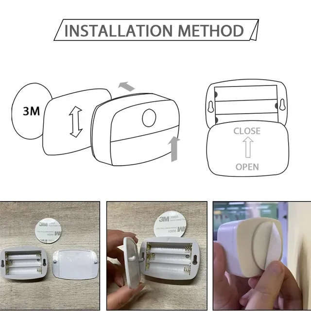 Lampe de nuit intelligente LED marche/arrêt automatique – vue 5