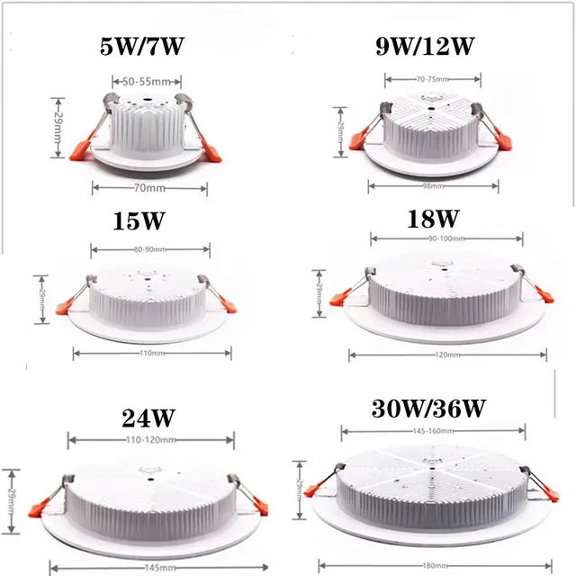 Plafonnier à intensité variable 12W 18W 24W pour magasin… – vue 6