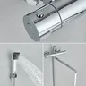 Robinet de baignoire thermostatique chromé mural – vue 3