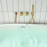 Robinet de salle de bains mural de luxe en laiton brossé… – vue 3