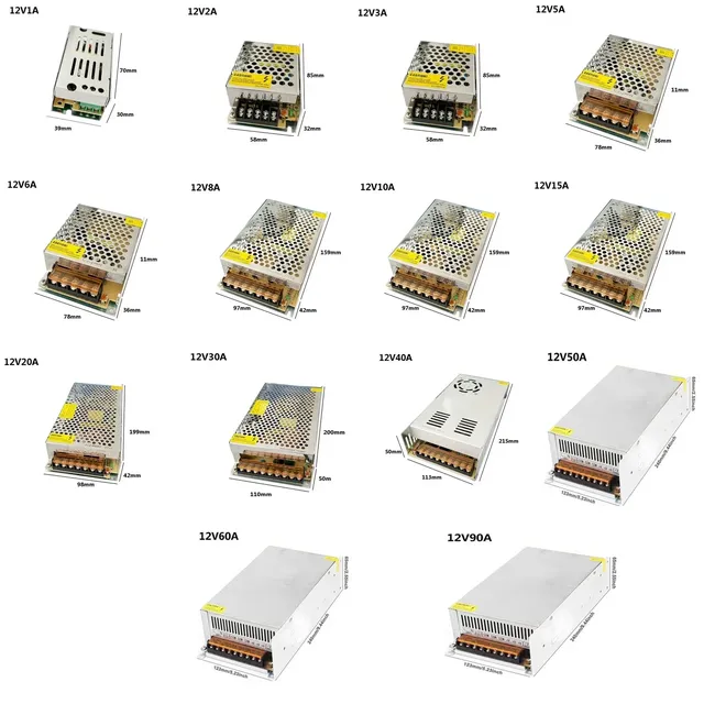 Alimentation électrique 5V 12V 24V 36V SMPS 5 12 24 36 V… – vue 3