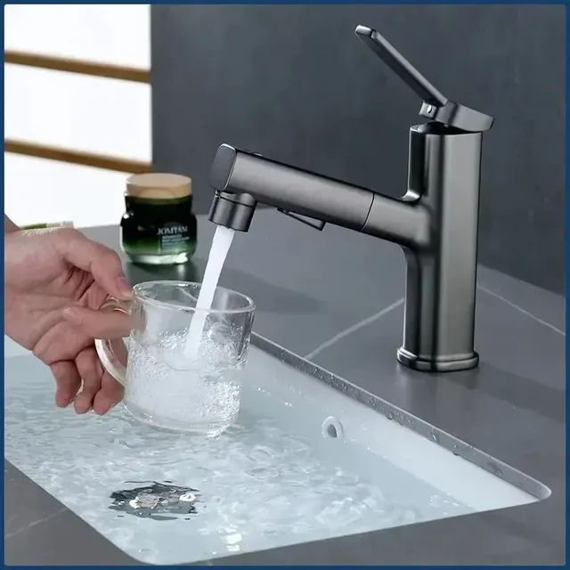 Robinet de lavabo en laiton chaud et froid – vue 5