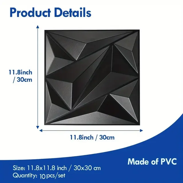 Panneaux muraux 3D 30x30cm – vue 2