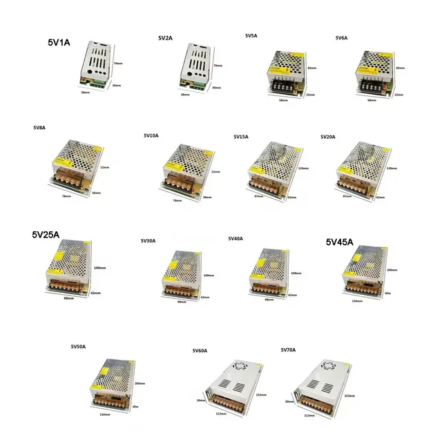 Alimentation à découpage DC 5V 2A 5A 10A 20A 30A 40A 60A… – vue 2