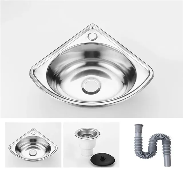 BSEVB-évier de cuisine Triangle en acier inoxydable – vue 3