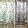 Rideau voilage tulle polyester transparent brodé floral… – vue 4