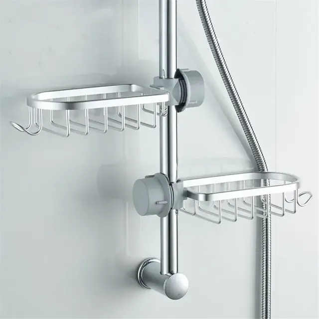 Panier rangement porte eponge savon douche métallique… – vue 3